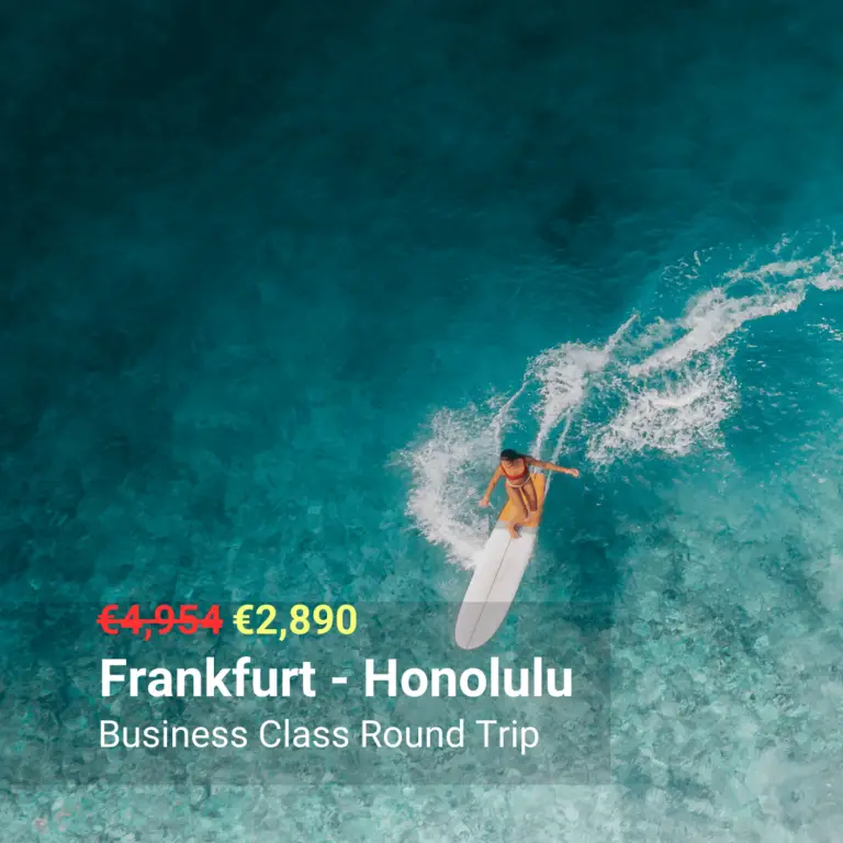 Frankfurt to Honolulu: Business Class Round-Trip